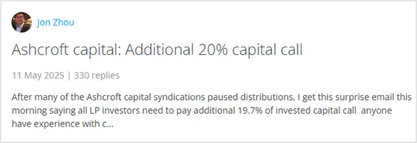 ost on Ashcroft Capital Lawsuit