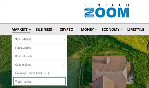 Navigate to the World Indices option