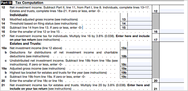IRS Form 8960 instructionsss