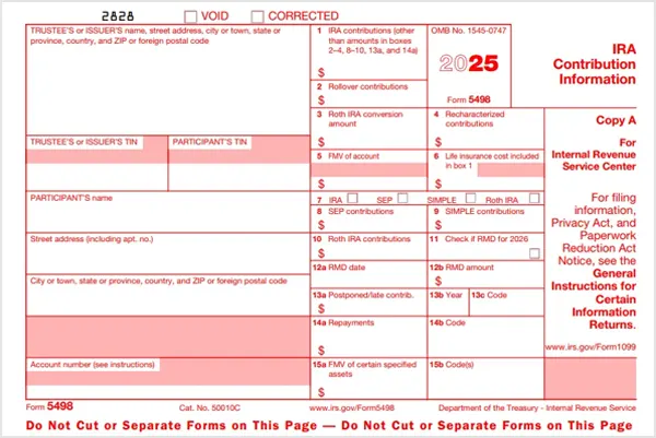 What is Reported on the 5498 Tax Form