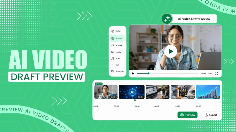 Preview Drafts Before Export in an AI Video Generator